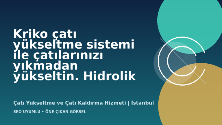 Hidrolik kriko çatı yükseltme sistemi ile çatı kaldırma ve yükseltme uygulaması